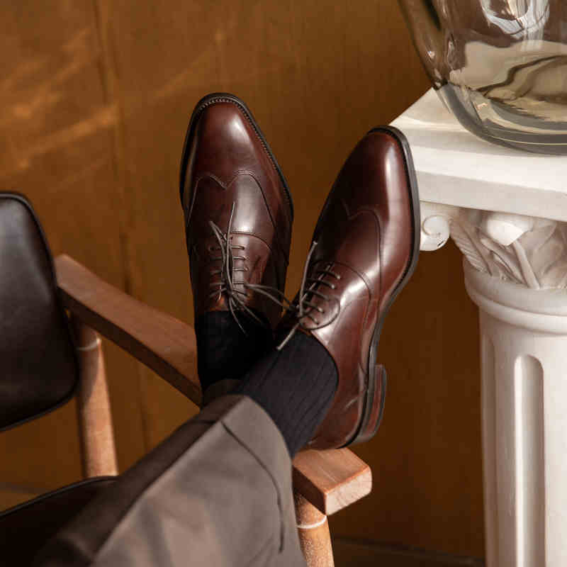 Business Formal Wear Leather Shoes Men's Brogue Shoes