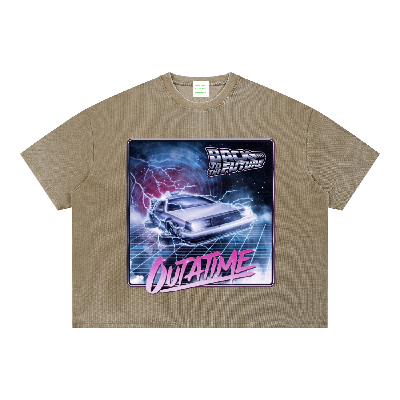 Unisex Vintage Wash Sunfade Boxy Waffle T-Shirt