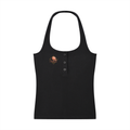 Women's Ribbed Henley Tank Top