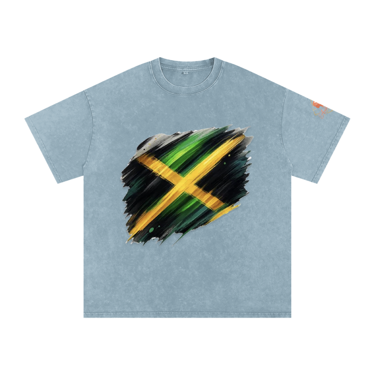 Snow Washed Oversized Cotton T-Shirt