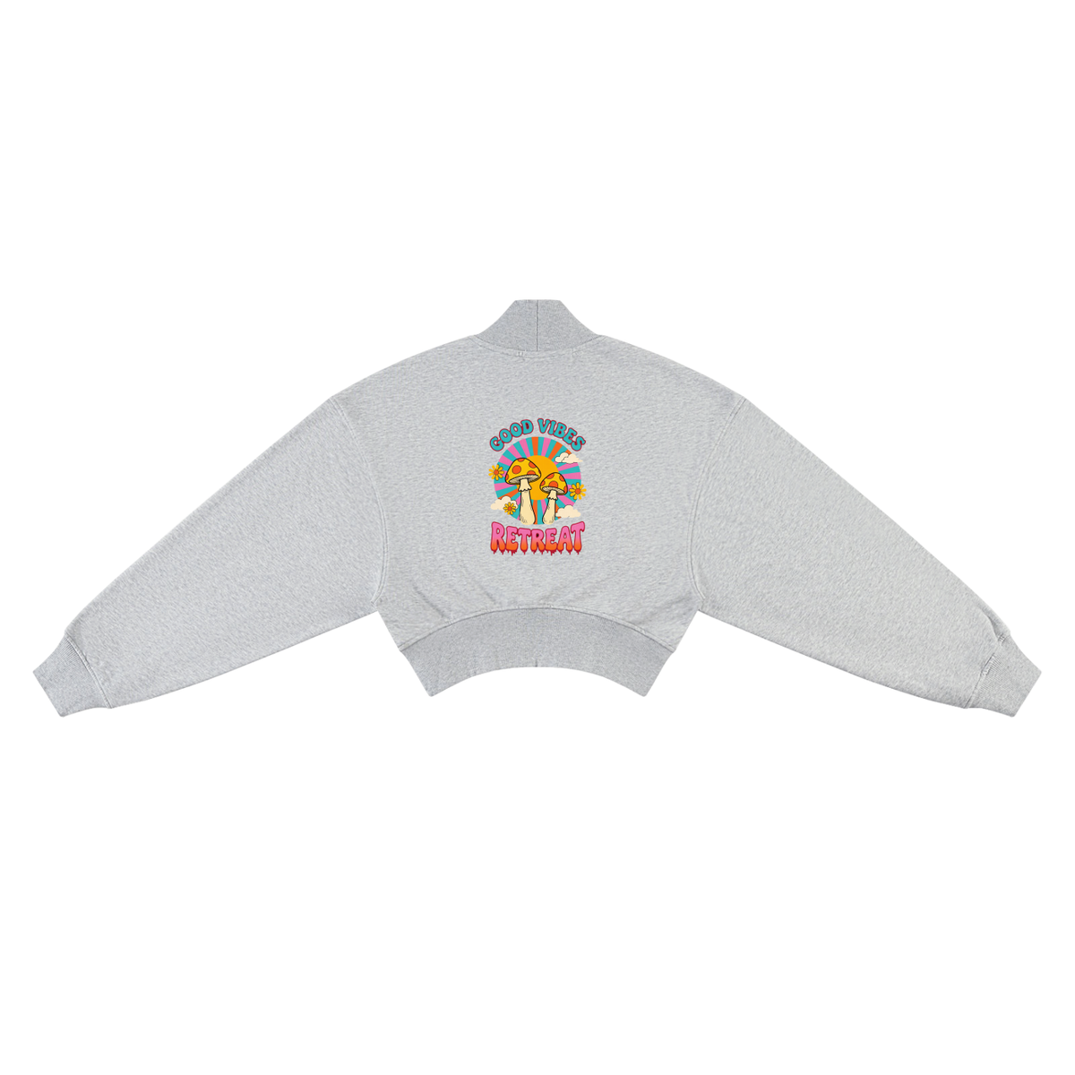 Women's Crop Mock Neck Sweatshirt