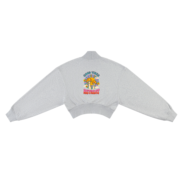 Women's Crop Mock Neck Sweatshirt