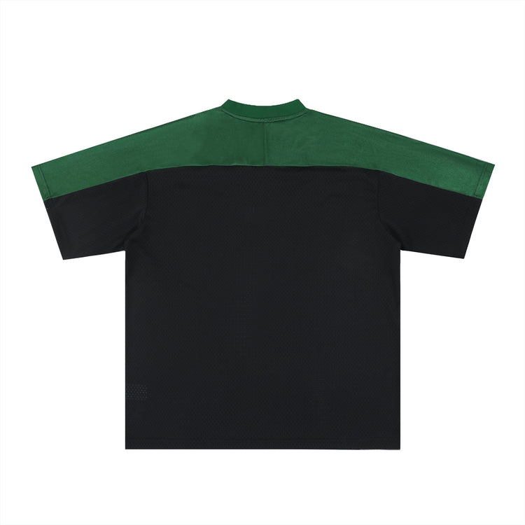 Oversized Mesh V-Neck Soccer Jersey
