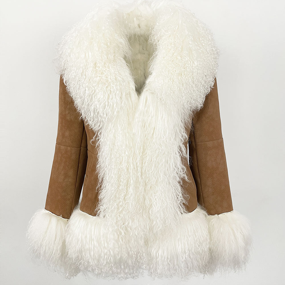 Thickened Wool Jacket With A Suede-like Finish