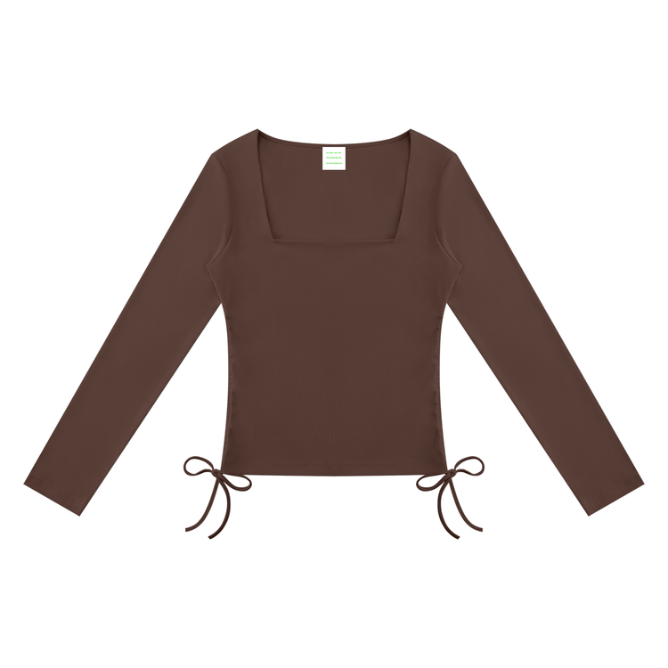 Women's Ruched Square Neck T-Shirt