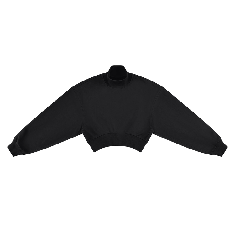 Women's Crop Mock Neck Sweatshirt