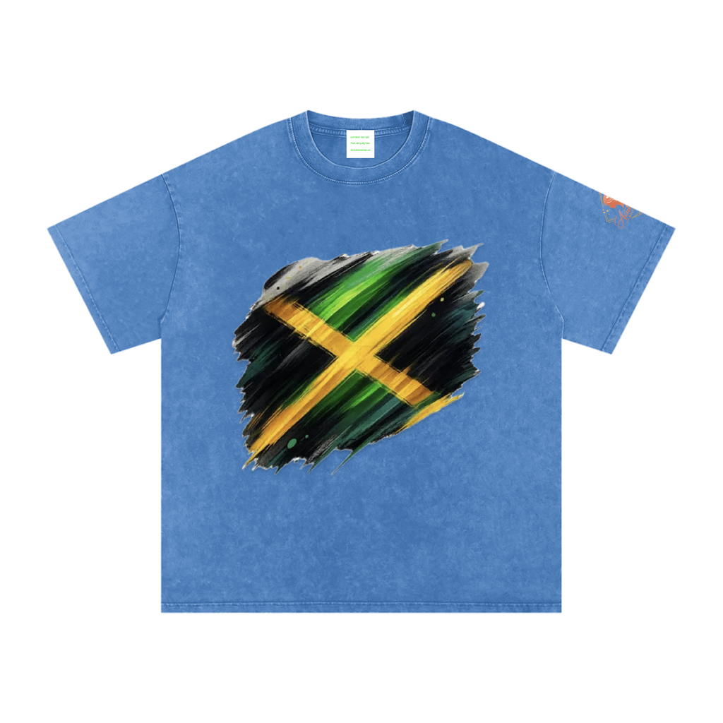 Snow Washed Oversized Cotton T-Shirt