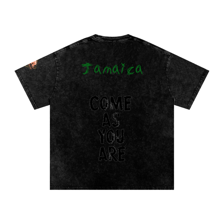 Snow Washed Oversized Cotton T-Shirt