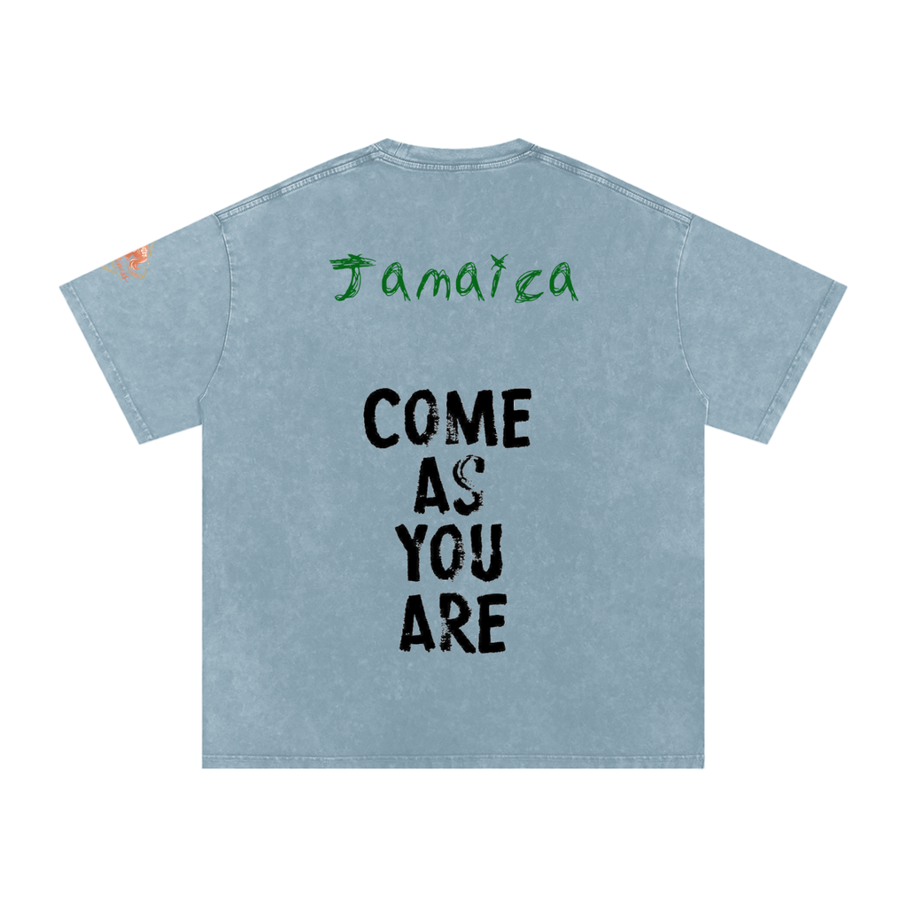 Snow Washed Oversized Cotton T-Shirt