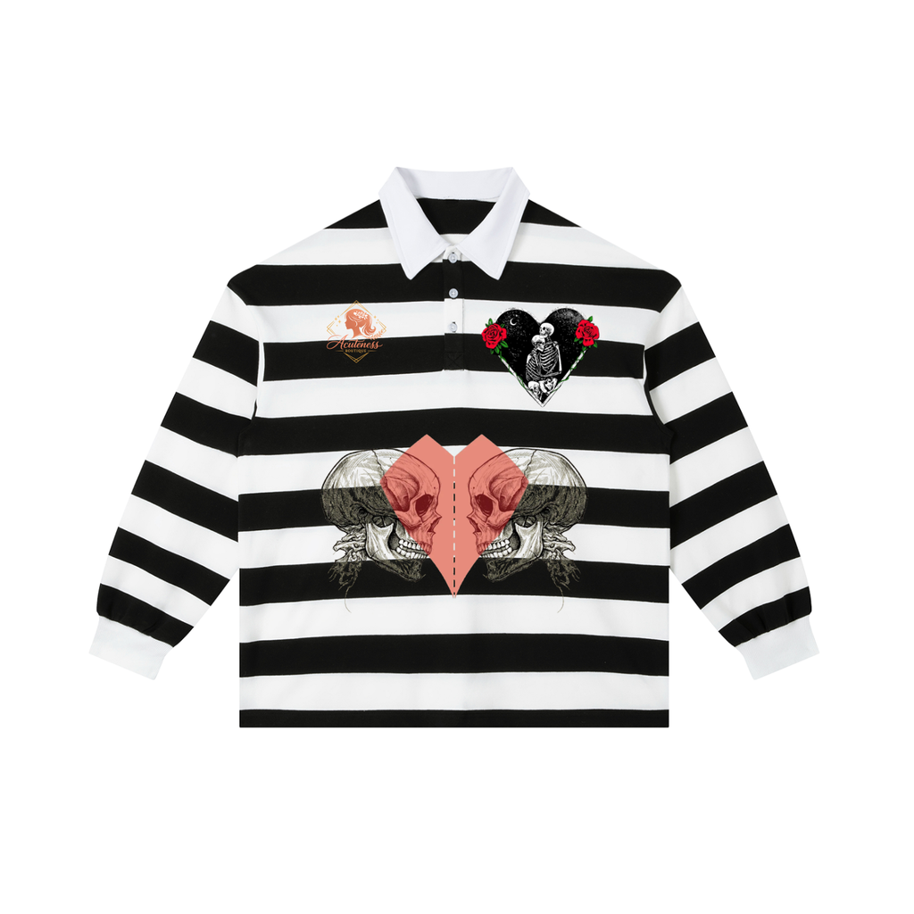 Color Block Stripe Polo Shirt