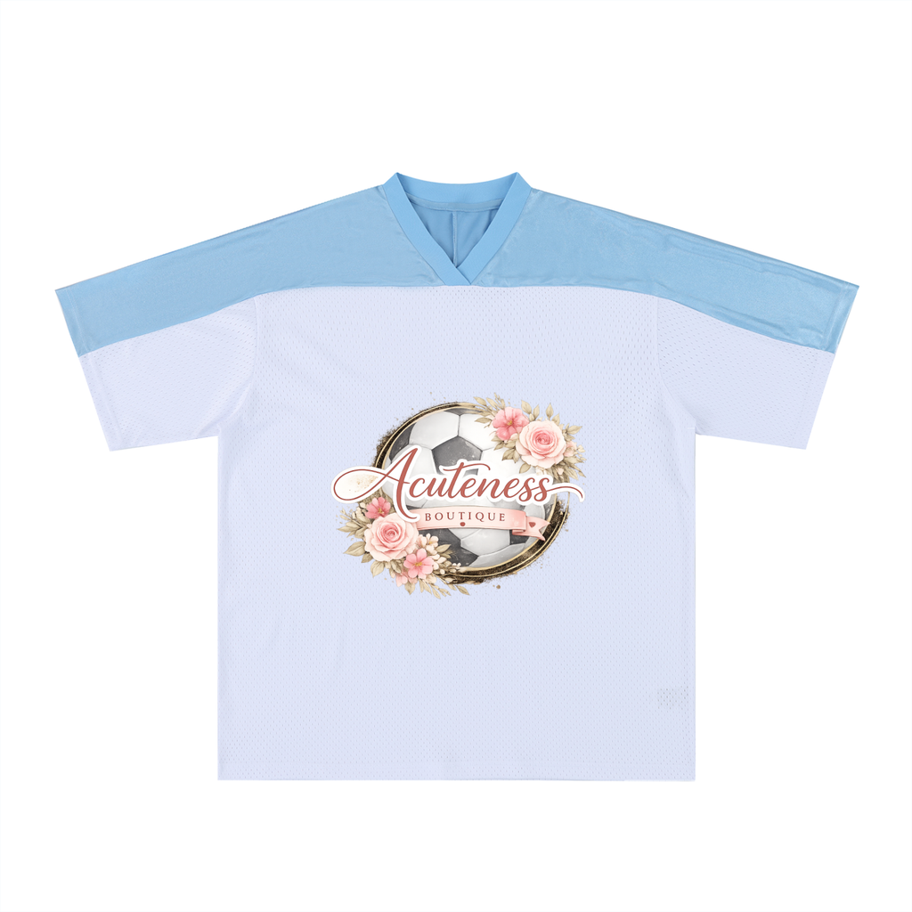 Oversized Mesh V-Neck Soccer Jersey