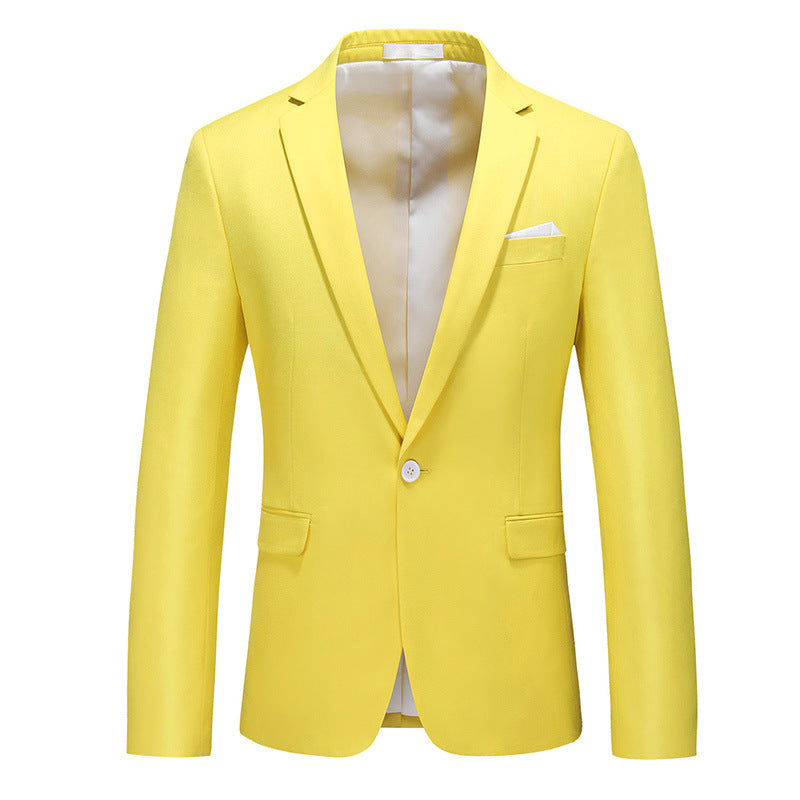 Mens Korean-style Slim-fit Business Suit Jacket