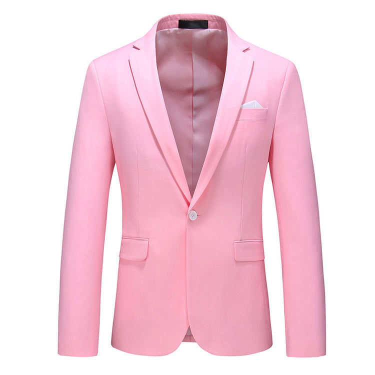 Mens Korean-style Slim-fit Business Suit Jacket