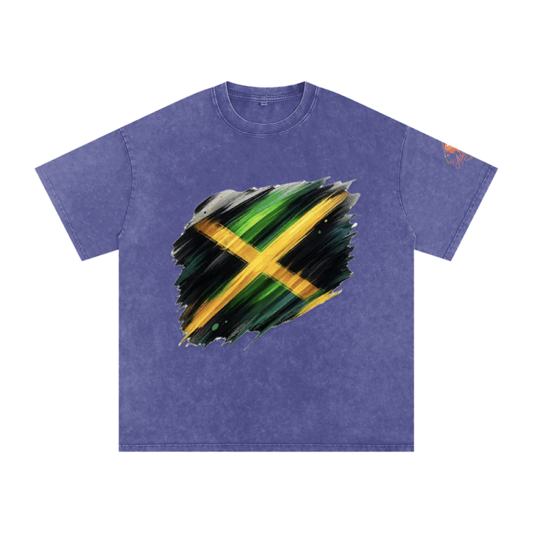 Snow Washed Oversized Cotton T-Shirt