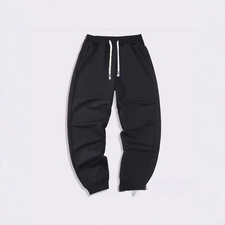 Casual Drawstring Ribbed Sweatpants Men's Pants