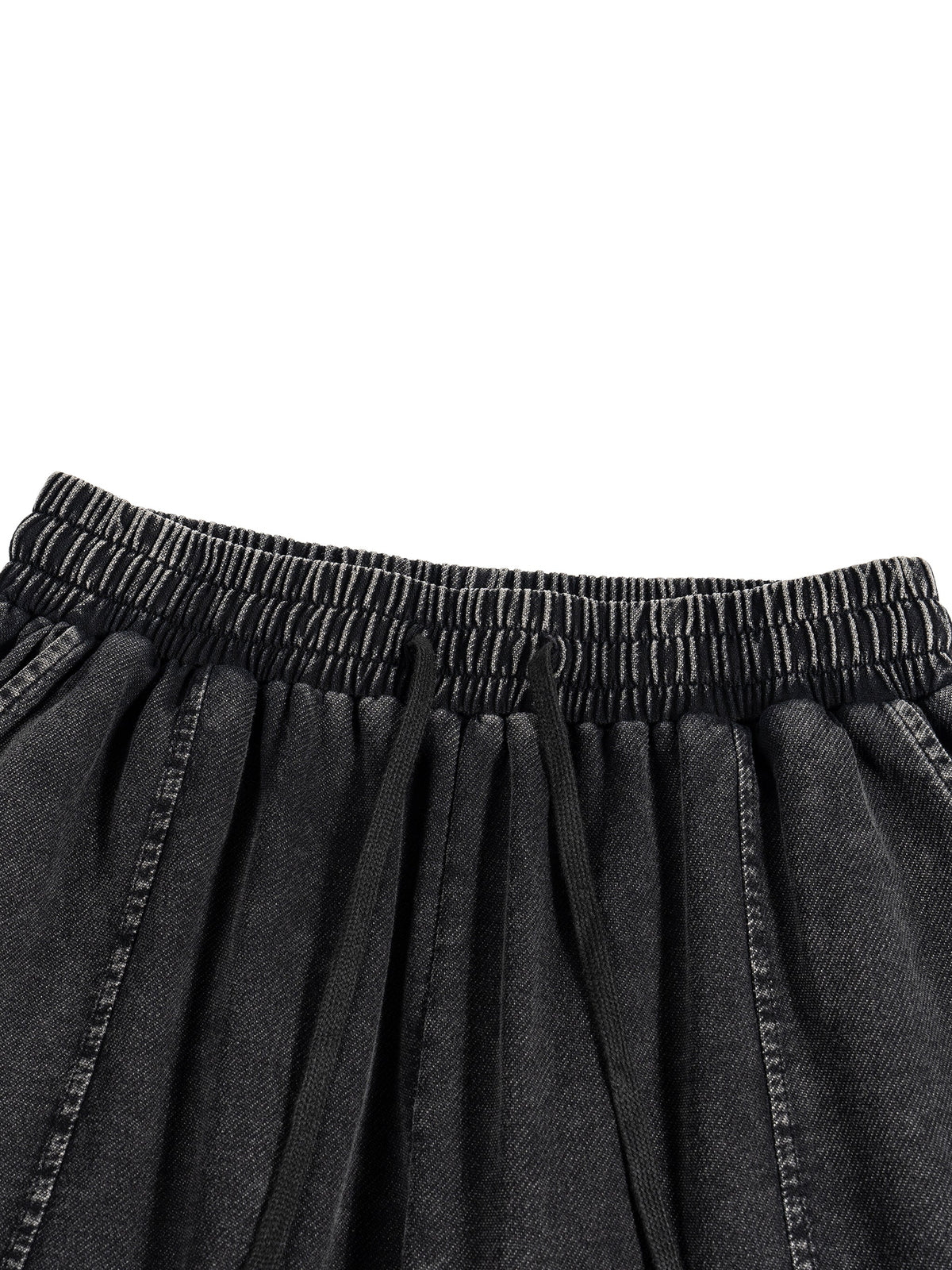 Snow Wash Drawstring Cotton Pants