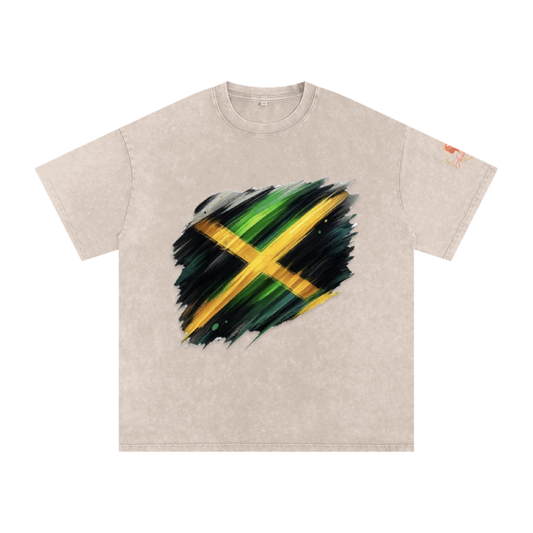 Snow Washed Oversized Cotton T-Shirt