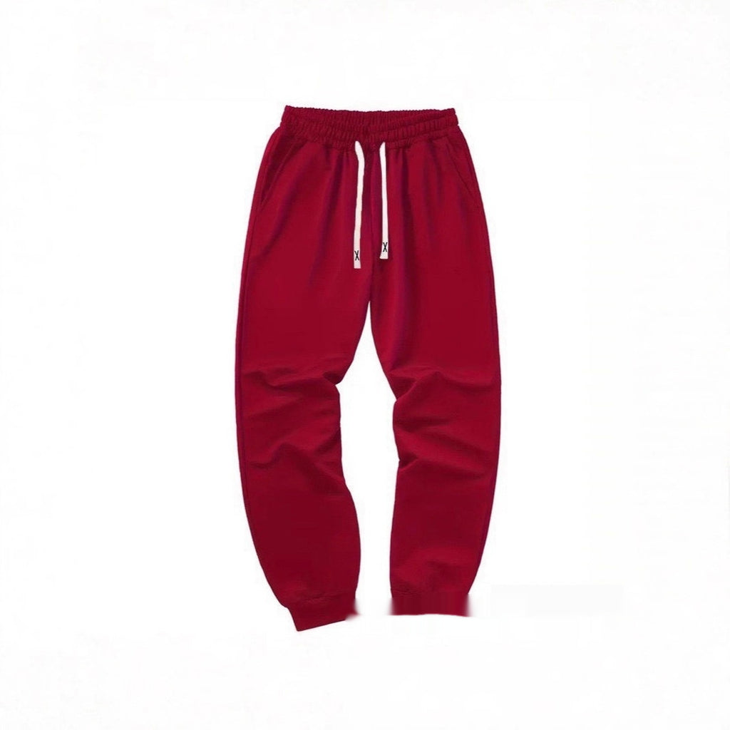 Casual Drawstring Ribbed Sweatpants Men's Pants
