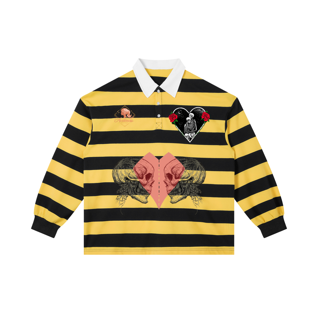 Color Block Stripe Polo Shirt