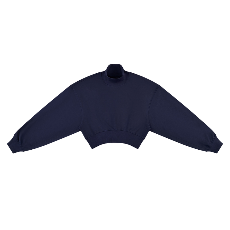 Women's Crop Mock Neck Sweatshirt