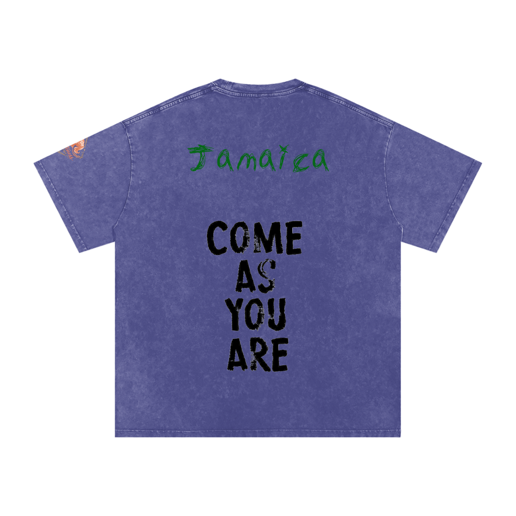 Snow Washed Oversized Cotton T-Shirt