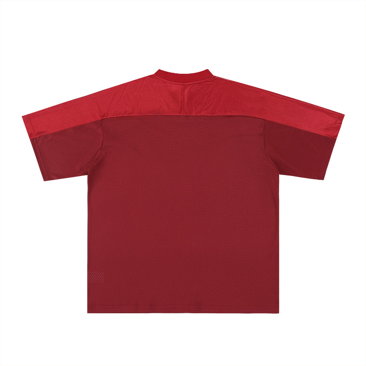 Oversized Mesh V-Neck Soccer Jersey