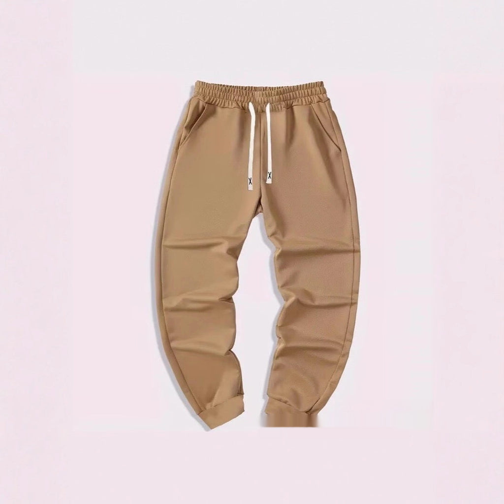 Casual Drawstring Ribbed Sweatpants Men's Pants