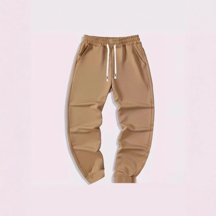 Casual Drawstring Ribbed Sweatpants Men's Pants