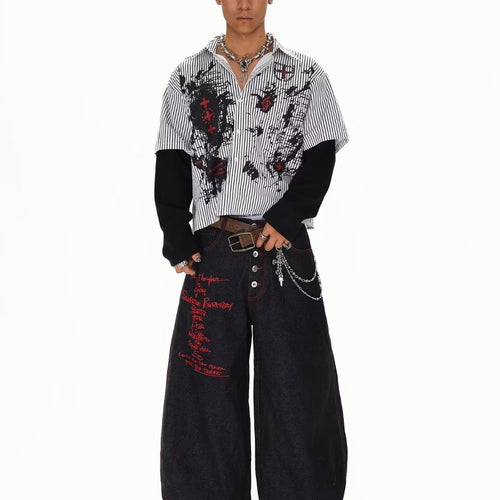 American-style High-street Machete Jeans For Men
