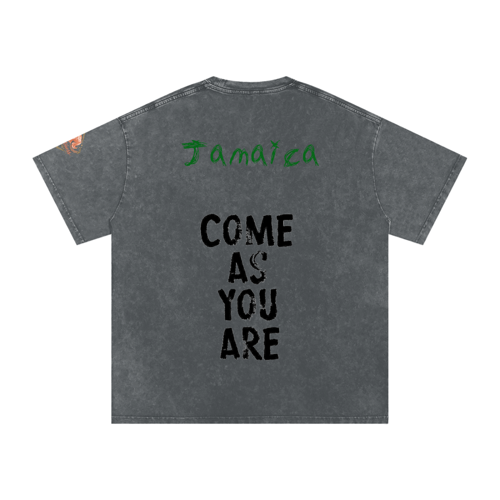 Snow Washed Oversized Cotton T-Shirt