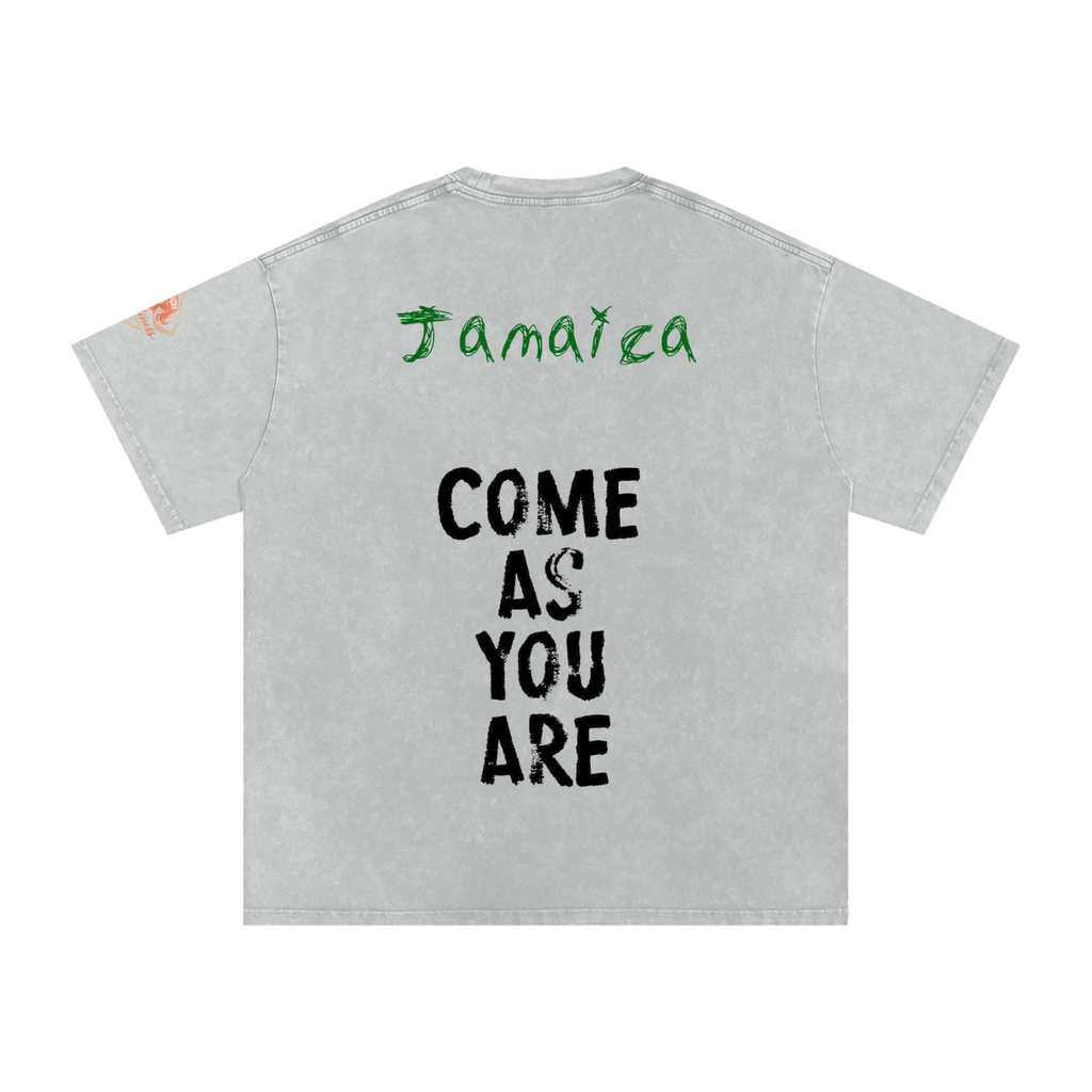 Snow Washed Oversized Cotton T-Shirt