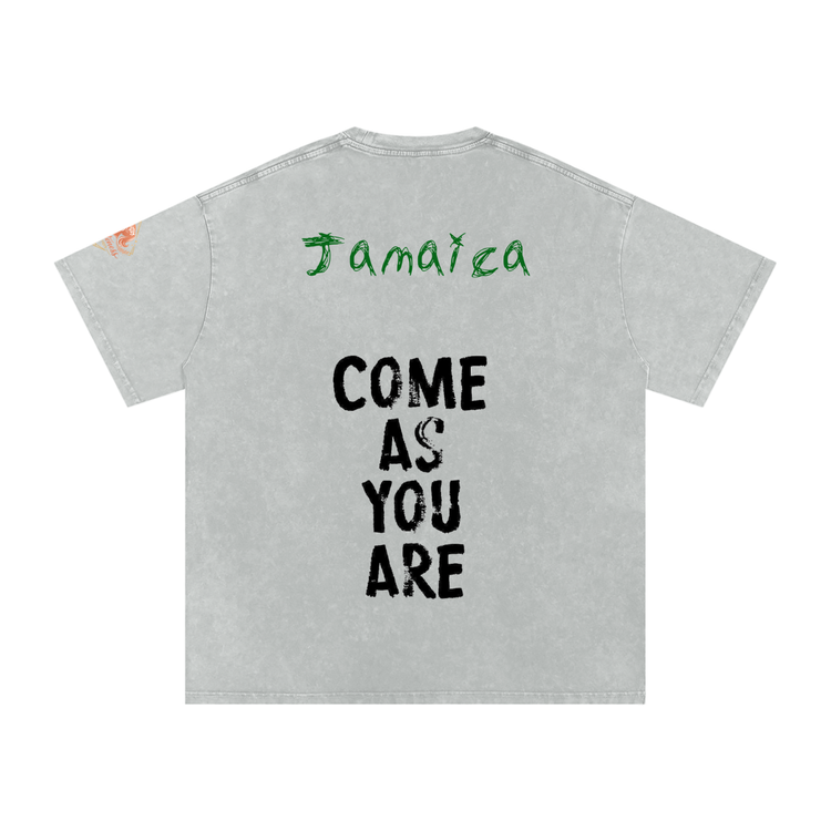 Snow Washed Oversized Cotton T-Shirt