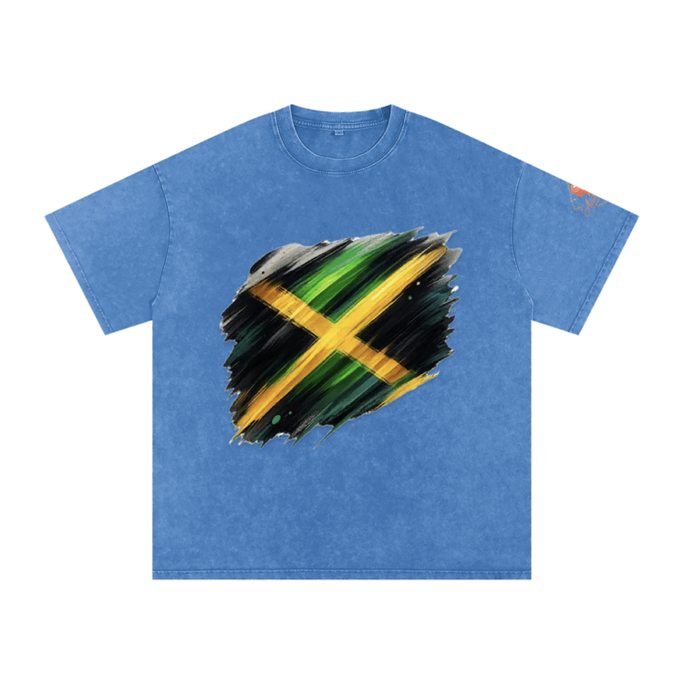 Snow Washed Oversized Cotton T-Shirt