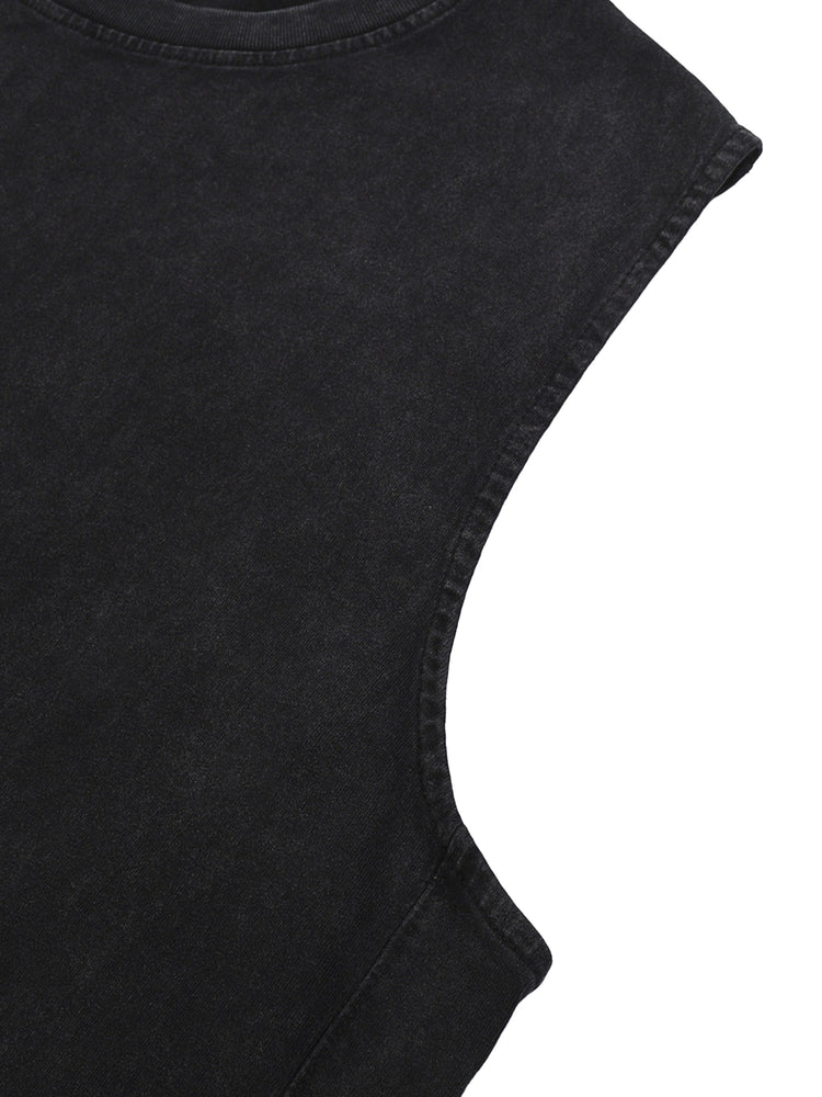 Snow Washed Raw-Hem Tank Top