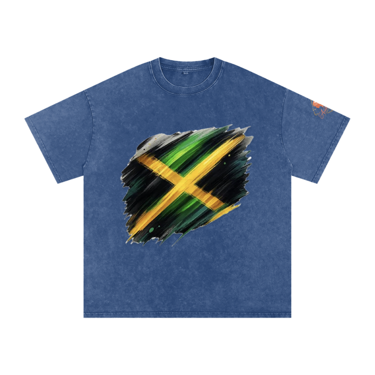 Snow Washed Oversized Cotton T-Shirt