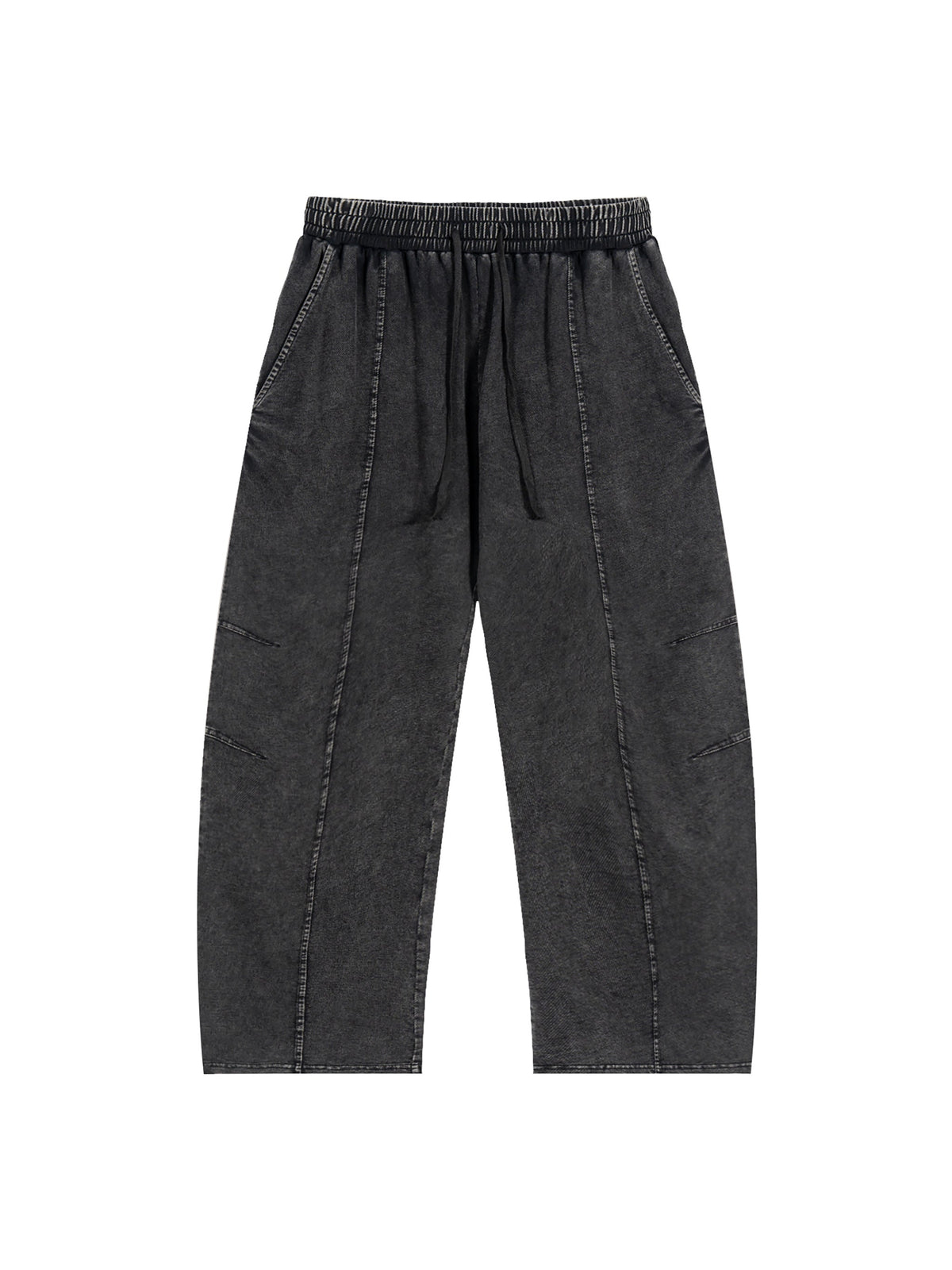 Snow Wash Drawstring Cotton Pants