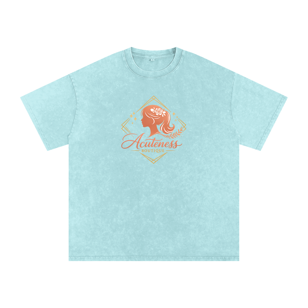 Snow Washed Oversized Cotton T-Shirt
