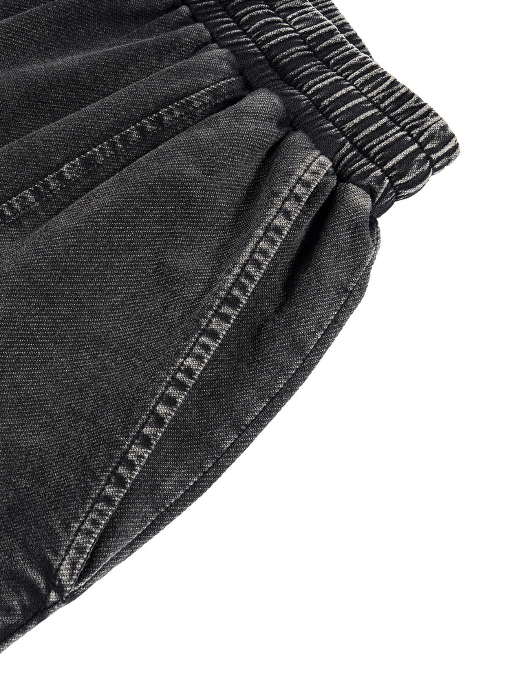 Snow Wash Drawstring Cotton Pants