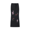 Dyed Washed Drawstring Maxi Skirt