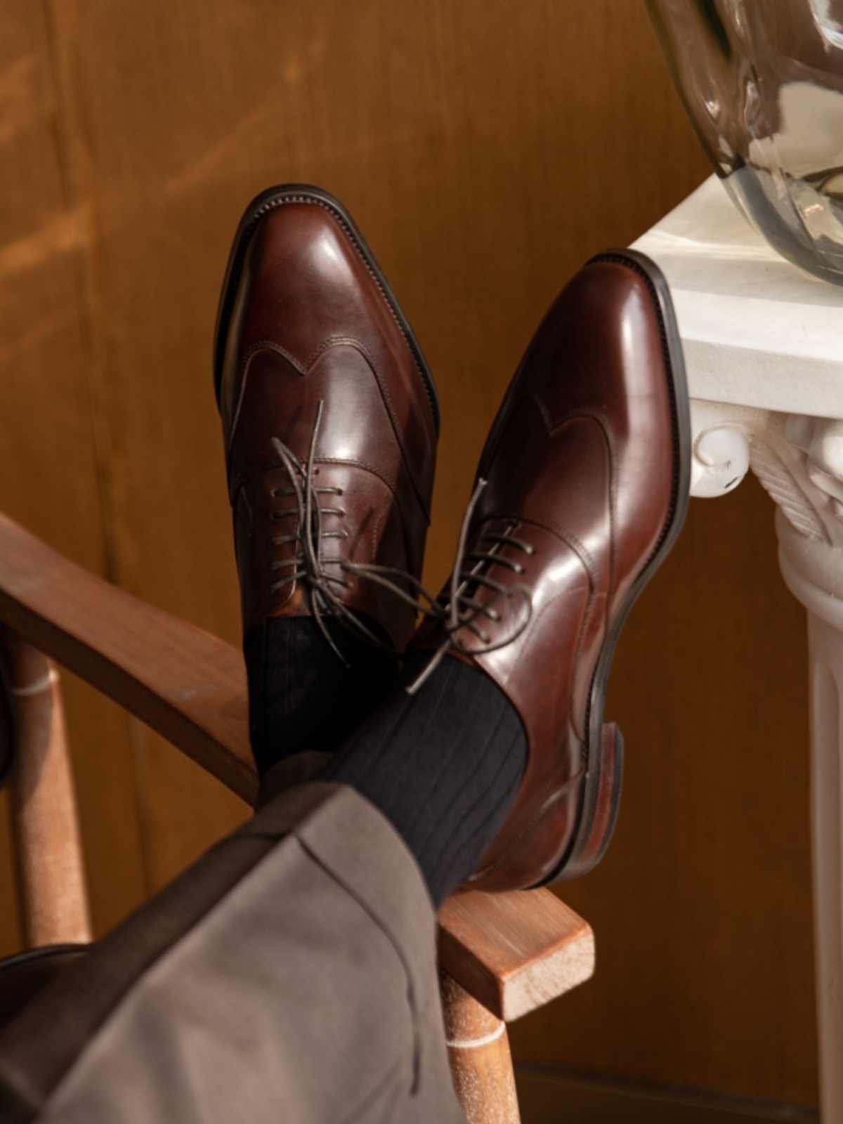 Business Formal Wear Leather Shoes Men's Brogue Shoes