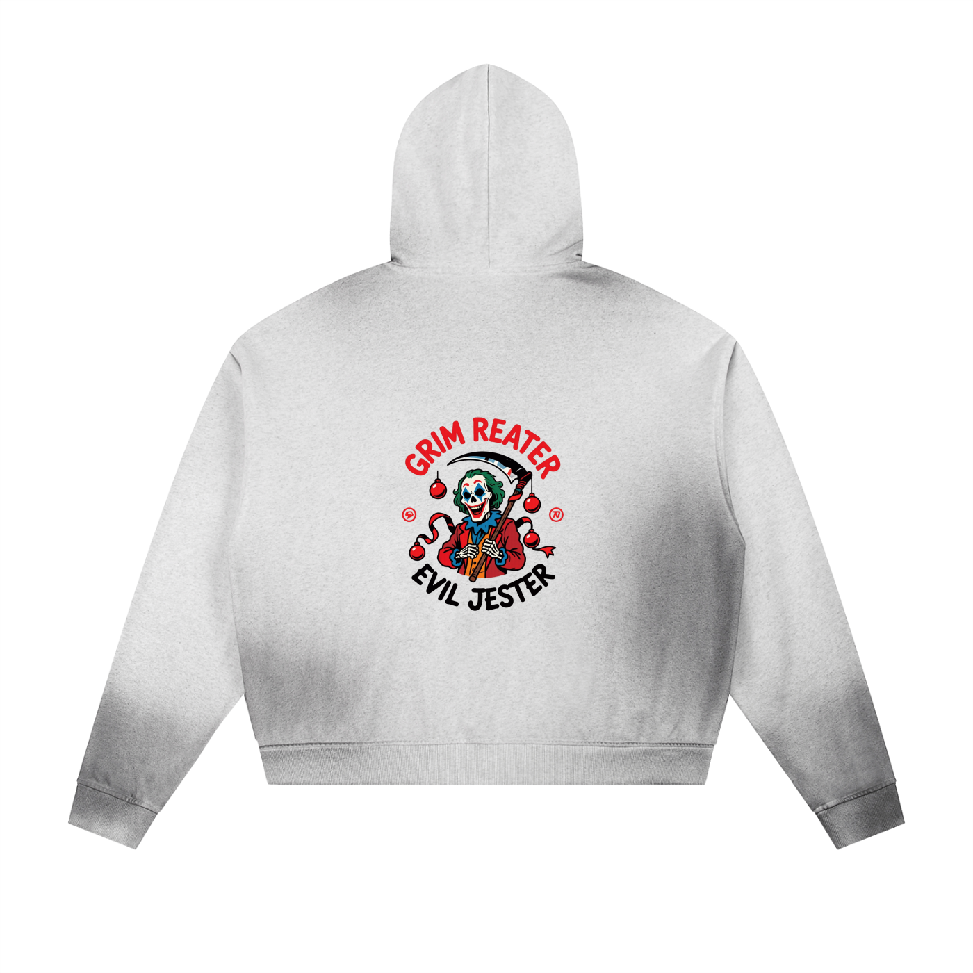 Sun Fade Frayed Raw Edge Fleece Zip Hoodie