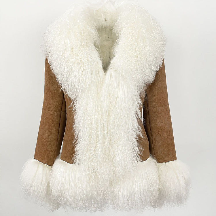 Thickened Wool Jacket With A Suede-like Finish