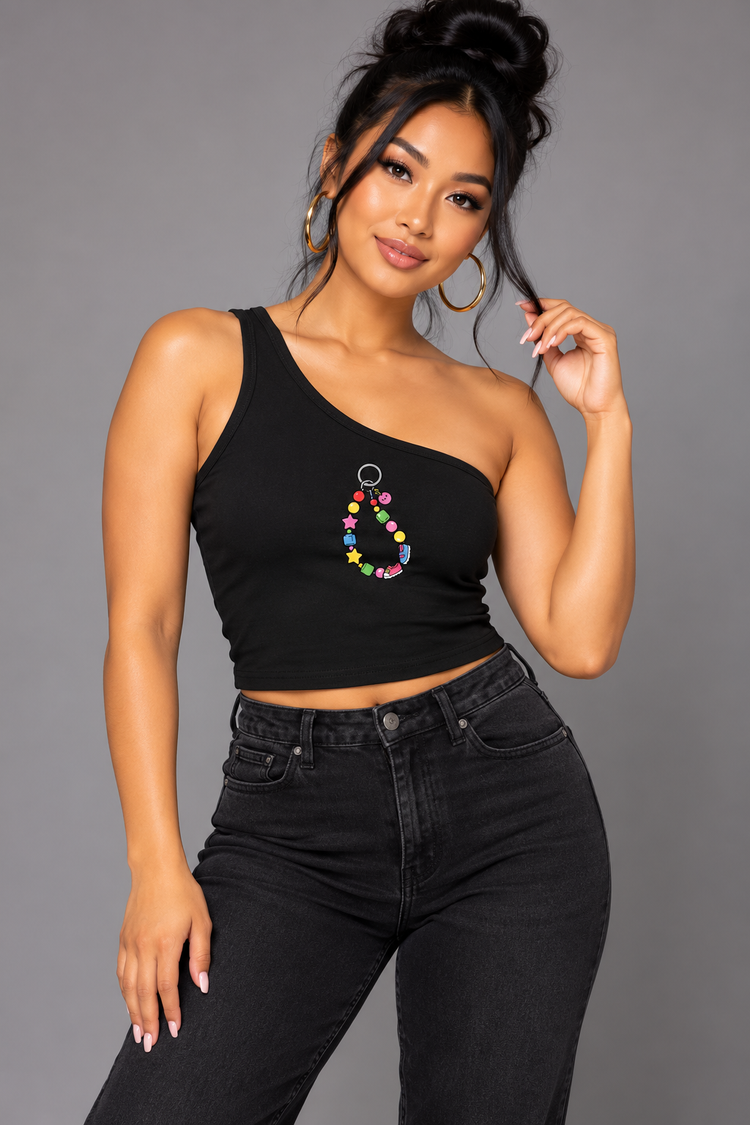 Women's One-Shoulder Crop T-Shirt