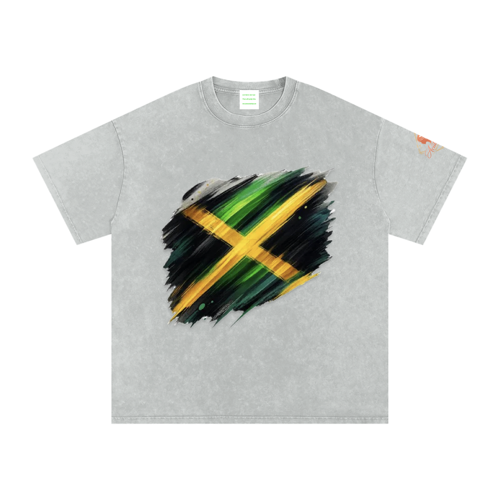 Snow Washed Oversized Cotton T-Shirt