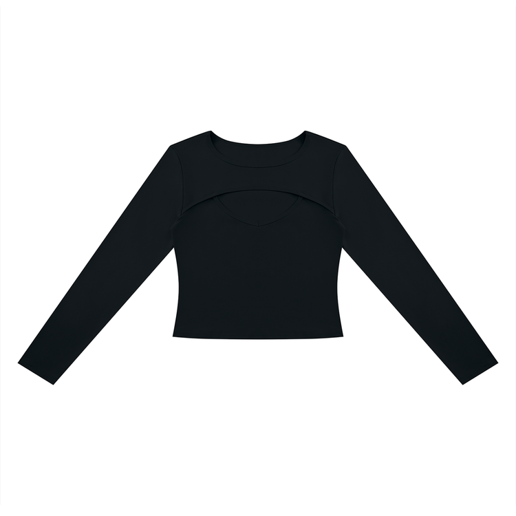 Women's Cutout Long Sleeve T-Shirt