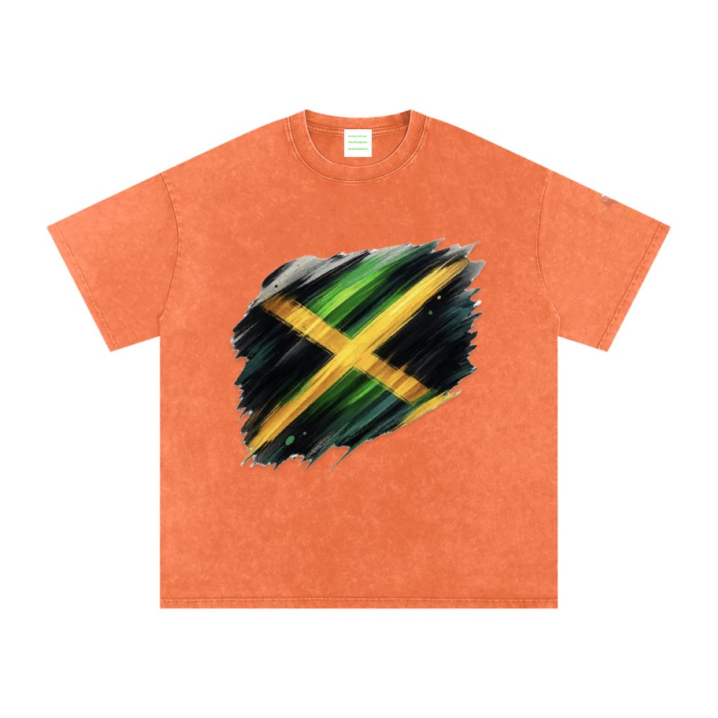 Snow Washed Oversized Cotton T-Shirt