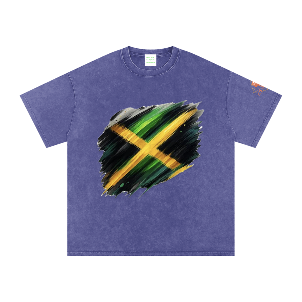 Snow Washed Oversized Cotton T-Shirt