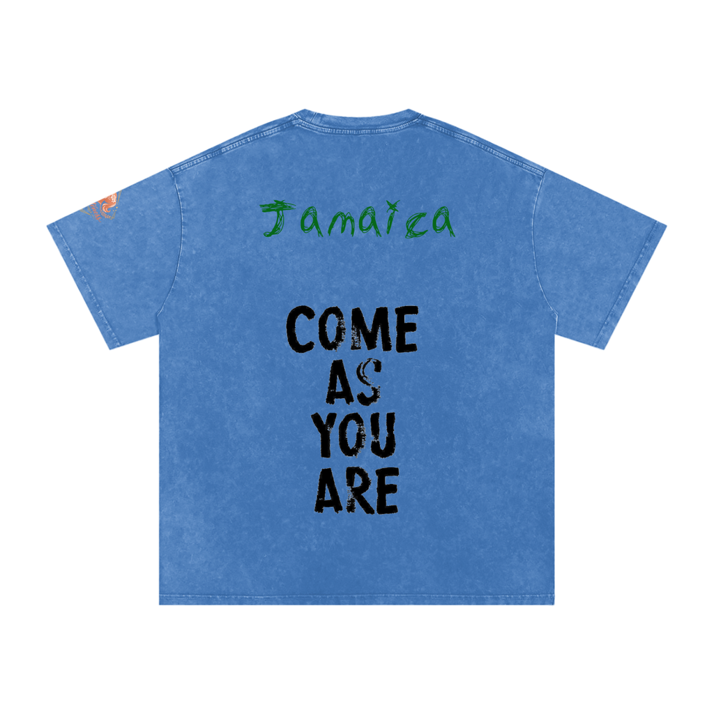 Snow Washed Oversized Cotton T-Shirt