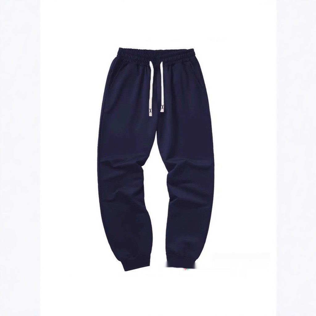 Casual Drawstring Ribbed Sweatpants Men's Pants