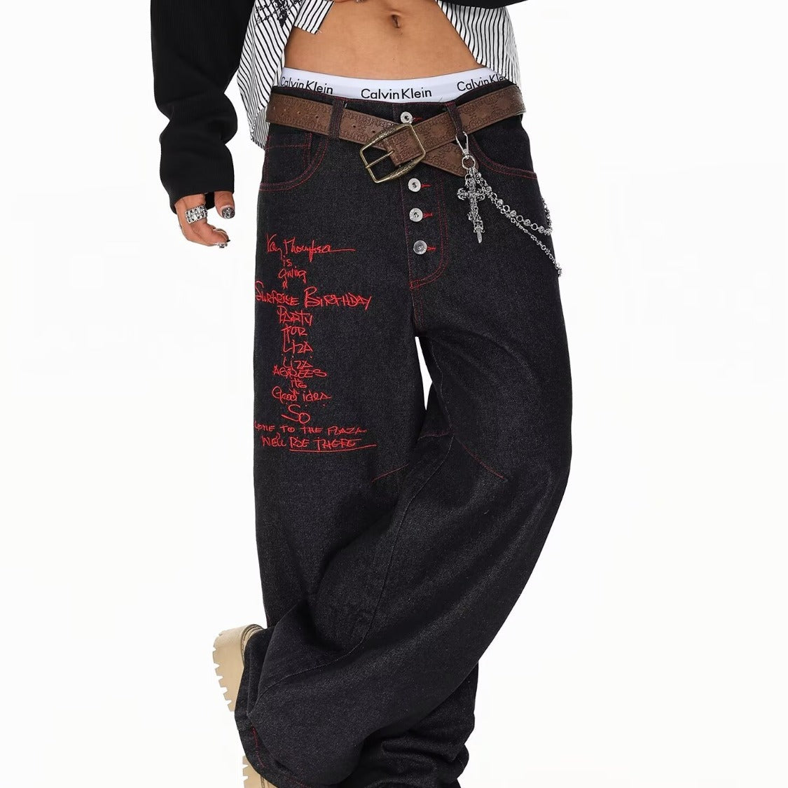 American-style High-street Machete Jeans For Men